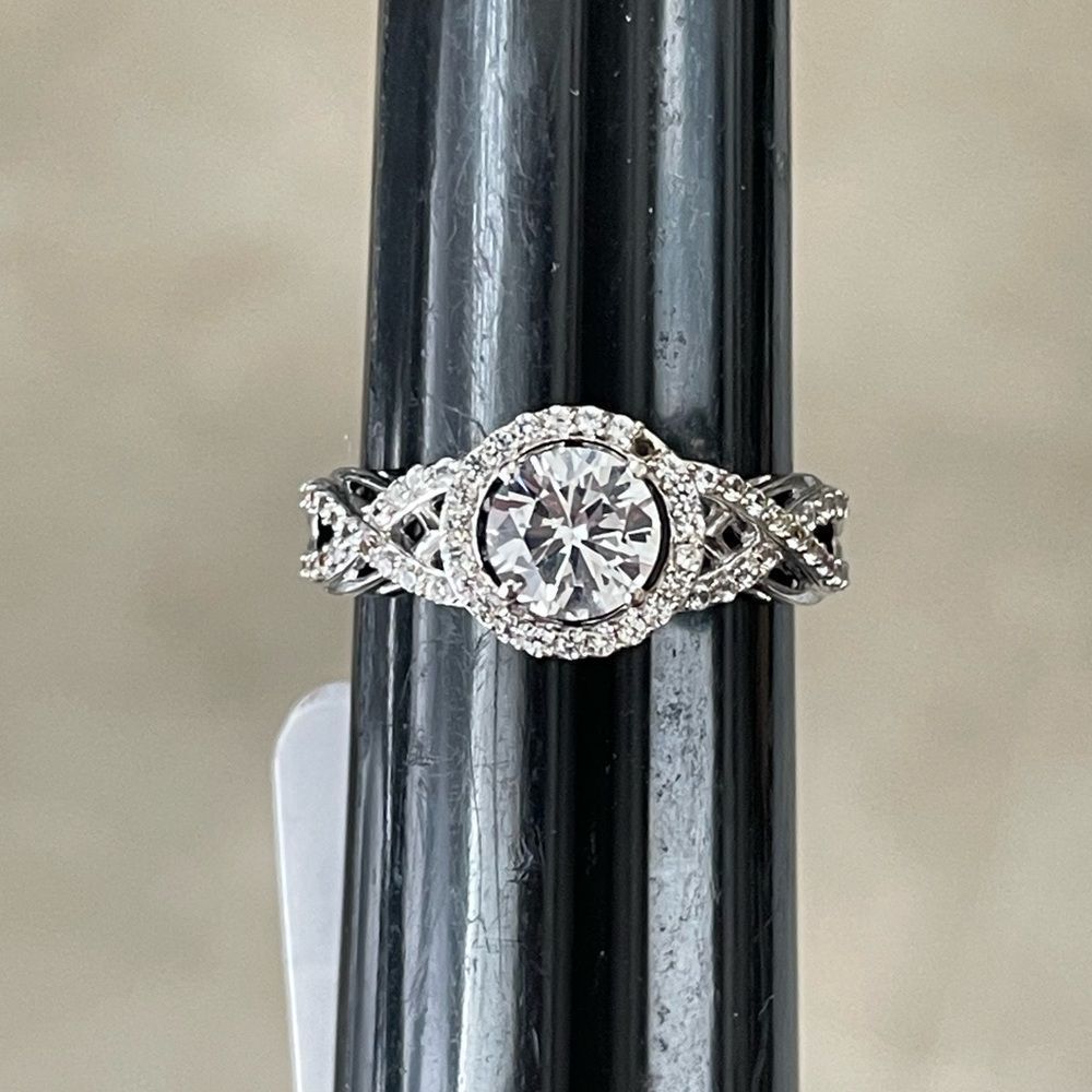 Sterling Silver White Sapphire Ring 7